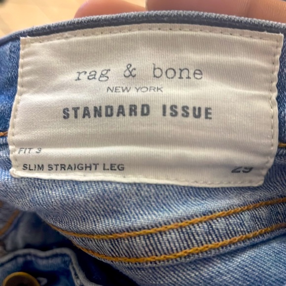 rag and bone standard issue fit 3 slim straight leg Size 29 color blue - Picture 7 of 7